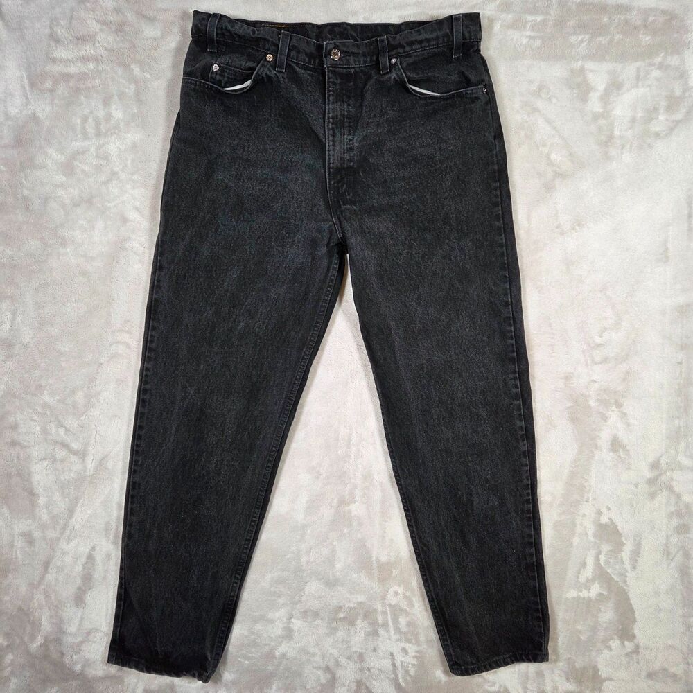 Vintage 1996 Levi’s 550 Orange Tab Black Jeans Mens 38x30 USA Relaxed Tapered